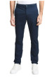 Thumbnail Pantalon chino en coton marine avec une coupe slim et une taille intermédiaire - Image 2