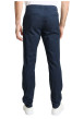 Thumbnail Pantalon chino en coton marine avec une coupe slim et une taille intermédiaire - Image 3