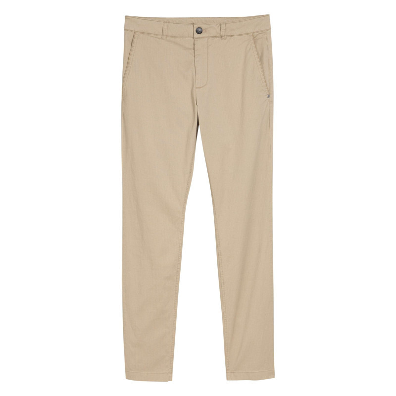 Tom Tailor - Pantalon Chino En Coton Beige Avec Une Coupe Slim Et Une Taille Intermédiaire - Beige