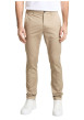 Thumbnail Pantalon chino en coton beige avec une coupe slim et une taille intermédiaire - Image 2