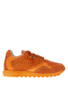 Thumbnail Baskets running en cuir orange à talon plat avec des aérations sur le pourtour