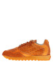 Thumbnail Baskets running en cuir orange à talon plat avec des aérations sur le pourtour - Image 2