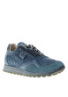 Thumbnail Baskets running en cuir indigo à talon plat avec des aérations sur le pourtour - Image 3