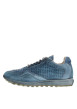 Thumbnail Baskets running en cuir indigo à talon plat avec des aérations sur le pourtour - Image 2