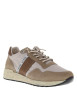 Thumbnail Baskets running en cuir taupe avec des motifs sur la semelle et des lacets ronds - Image 3