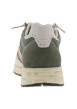 Thumbnail Baskets running en cuir kaki avec des motifs sur la semelle et des lacets ronds - Image 6