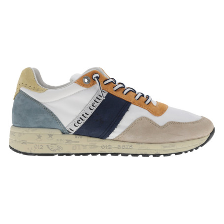 Baskets running en cuir multicolores avec des...