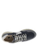 Thumbnail Baskets en cuir marine avec des lacets ronds et des motifs sur la semelle - Image 4