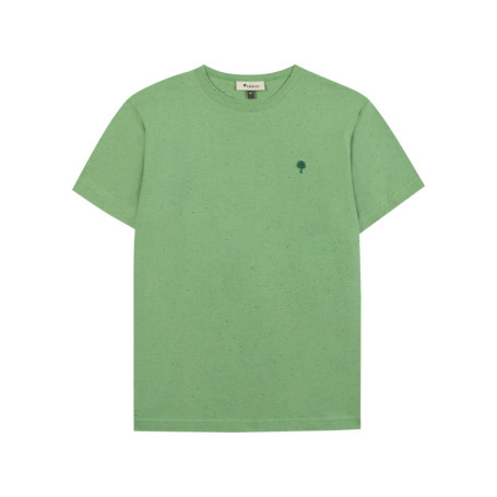 T-shirt en coton vert effet moucheté avec une...