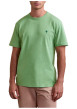 Thumbnail T-shirt en coton vert effet moucheté avec une coupe droite et un col rond - Image 3
