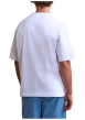Thumbnail T-shirt en coton blanc uni avec une coupe oversize et un col rond - Image 4