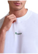 Thumbnail T-shirt en coton blanc uni avec une coupe oversize et un col rond - Image 5
