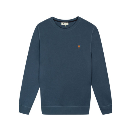 Sweat bleu uni avec une coupe droite et des...