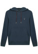 Thumbnail Sweat bleu marine uni avec une coupe droite et un col à capuche