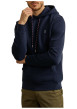 Thumbnail Sweat bleu marine uni avec une coupe droite et un col à capuche - Image 3