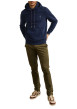Thumbnail Sweat bleu marine uni avec une coupe droite et un col à capuche - Image 5