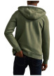 Thumbnail Sweat zippé kaki uni avec une coupe droite et un col à capuche - Image 4