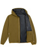 Thumbnail Veste imperméable kaki unie avec une coupe droite et un col à capuche - Image 2