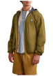 Thumbnail Veste imperméable kaki unie avec une coupe droite et un col à capuche - Image 4
