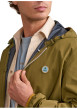 Thumbnail Veste imperméable kaki unie avec une coupe droite et un col à capuche - Image 6