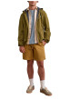 Thumbnail Veste imperméable kaki unie avec une coupe droite et un col à capuche - Image 7