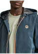 Thumbnail Veste imperméable marine unie avec une coupe droite et un col à capuche - Image 5
