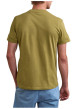 Thumbnail T-shirt en coton kaki uni avec une coupe droite et un col rond - Image 4
