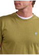 Thumbnail T-shirt en coton kaki uni avec une coupe droite et un col rond - Image 5