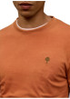 Thumbnail T-shirt en coton orange uni avec une coupe droite et un col rond - Image 4