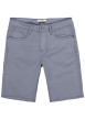 Thumbnail Short 5 poches en coton mélangé bleu gris uni avec une coupe droite
