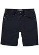 Thumbnail Short 5 poches en coton mélangé bleu marine uni avec une coupe droite