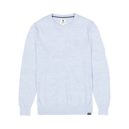 Pull en coton bleu ciel uni avec une coupe...