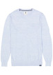 Thumbnail Pull en coton bleu ciel uni avec une coupe droite et un col rond