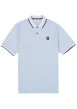 Thumbnail Polo en coton bleu ciel uni avec une coupe droite et un col à revers