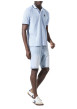 Thumbnail Polo en coton bleu ciel uni avec une coupe droite et un col à revers - Image 3
