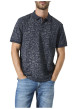 Thumbnail Polo en coton marine à imprimé floral avec une coupe droite et un col à revers - Image 2