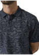 Thumbnail Polo en coton marine à imprimé floral avec une coupe droite et un col à revers - Image 5