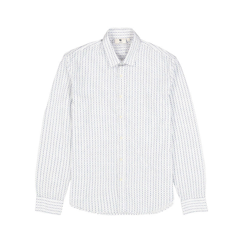Garcia - Chemise En Coton Blanche à Motifs Imprimés Avec Une Coupe Droite - Blanc