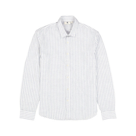 Chemise en coton blanche à motifs imprimés avec...