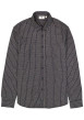 Thumbnail Chemise en coton bleu marine à motifs imprimés avec une coupe droite