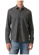 Thumbnail Chemise en coton bleu marine à motifs imprimés avec une coupe droite - Image 3