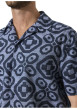 Thumbnail Chemise en coton bleu marine à motifs abstraits imprimés avec une coupe droite - Image 5