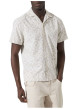 Thumbnail Chemise en coton beige à motifs abstraits imprimés avec une coupe droite - Image 2