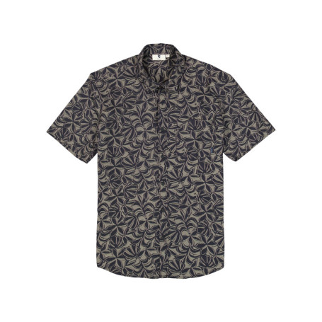 Chemise en coton bleu marine à imprimé floral...