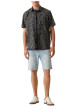 Thumbnail Chemise en coton bleu marine à imprimé floral avec une coupe droite - Image 5