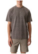 Thumbnail T-shirt kaki structuré à motifs avec une coupe droite et un col rond - Image 2