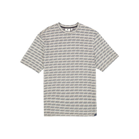 T-shirt gris structuré à motifs avec une coupe...