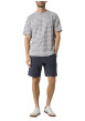 Thumbnail T-shirt gris structuré à motifs avec une coupe droite et un col rond - Image 3