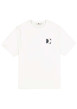 Thumbnail T-shirt en coton blanc uni avec logo imprimé et une coupe droite