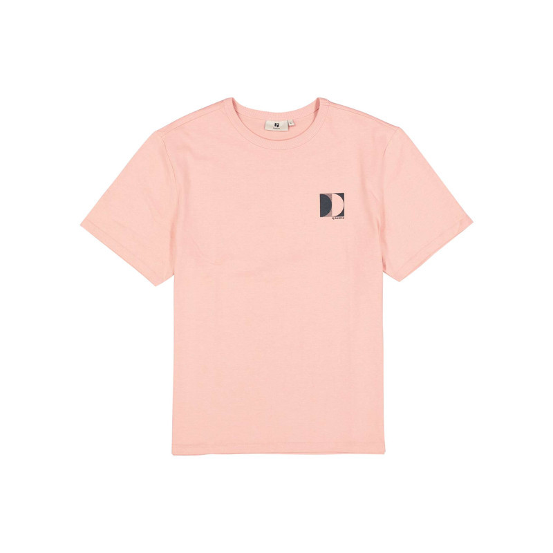 Garcia - T-shirt En Coton Rose Uni Avec Logo Imprimé Et Une Coupe Droite - Rose Garcia - T-shirt En Coton Rose Uni Avec Logo Imprimé Et Une Coupe Droite - Rose